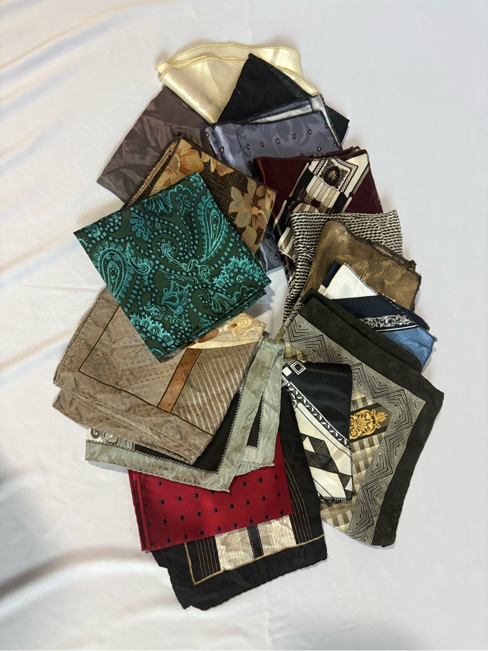 LOT of 16 Pocket Squares or Handkerchiefs